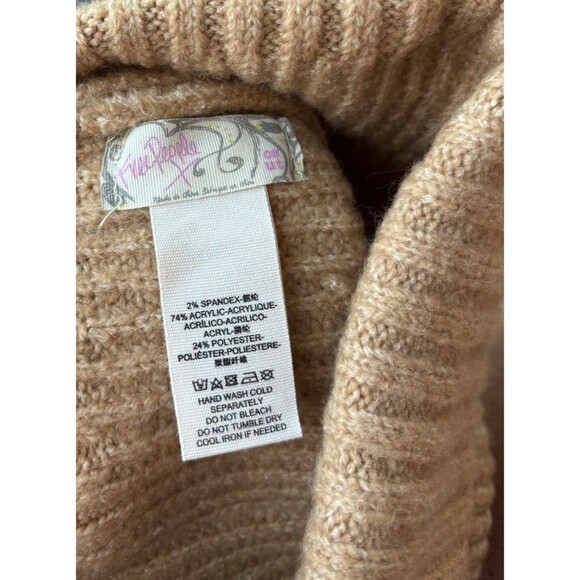 Free People Tan Knit Beanie Winter Hat - Picture 5 of 6